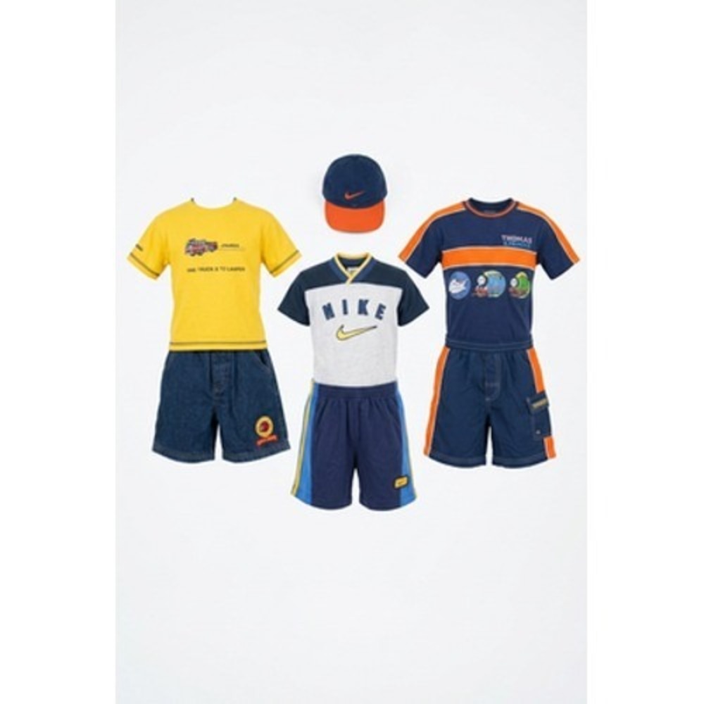 Boys 3T Outfit Lot Nike Thomas & Friends Firetruck T-Shirt Shorts Hat 7 piece